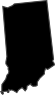 Map outline of Indiana.