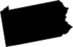 Map outline of Pennsylvania.