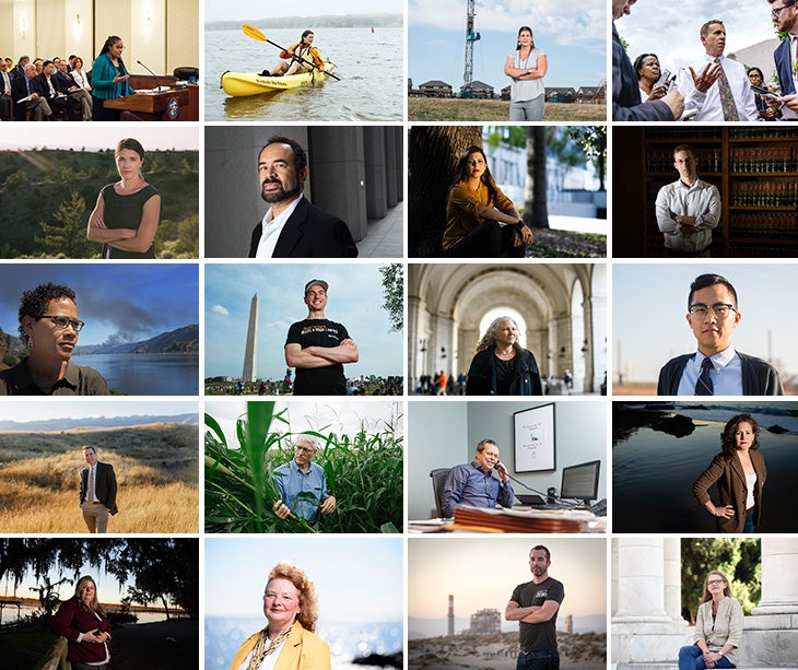 attorneys-2019-730 A collage of photo of Earthjustice's attorneys.